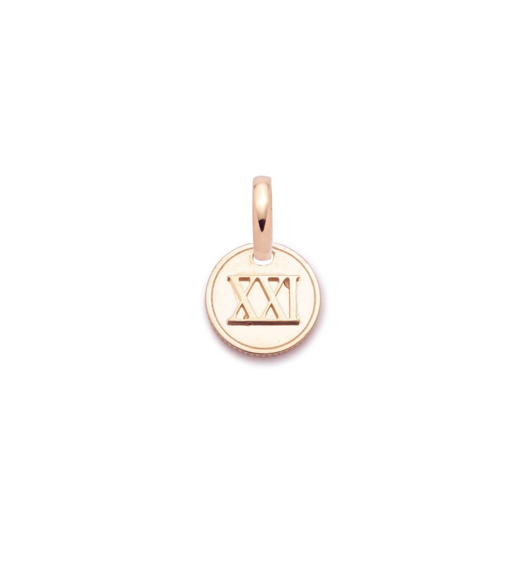 Custom Roman Numeral : Miniature Coin with Annex Link Rose Gold view 1