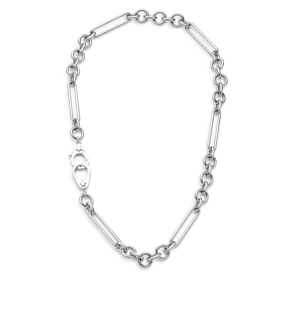 Sister Hook Midsize Mixed Clip Chain White Gold – FoundRae