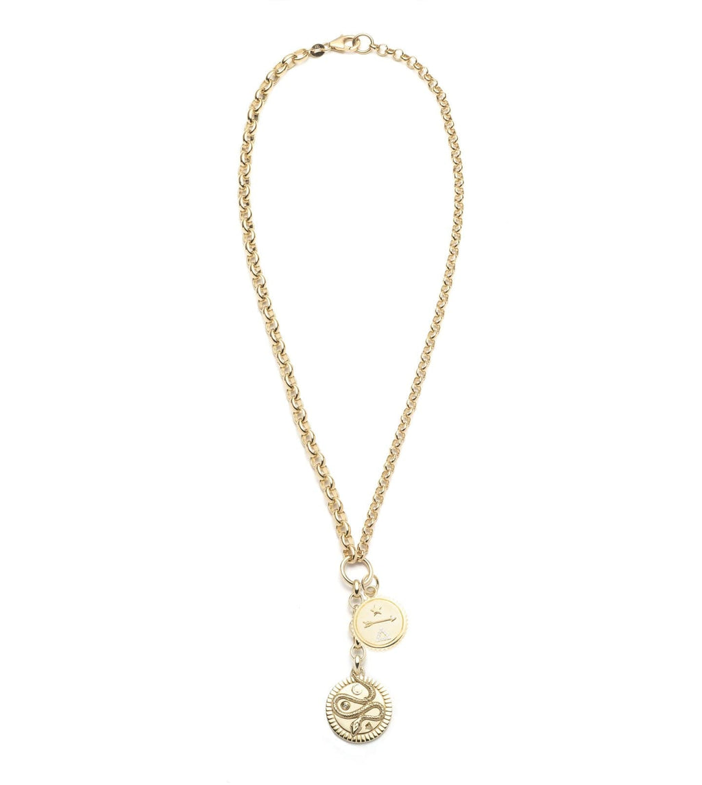 18K Yellow Gold Snake - Wholeness & Dream Story: Heavy Mixed Belcher Chain – FoundRae