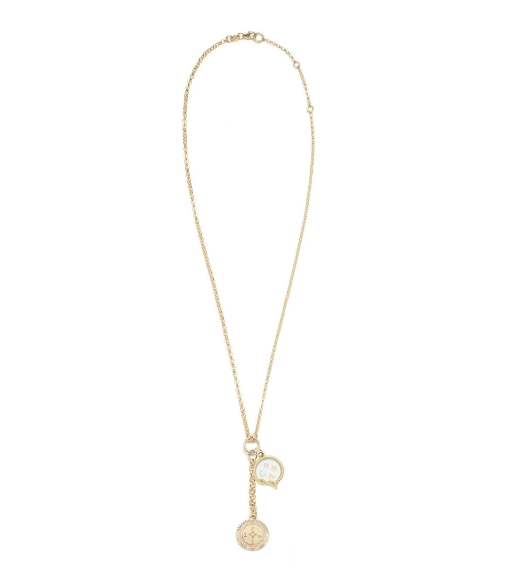 18K Yellow Gold Internal Compass Story : Small Mixed Belcher Extension Chain – FoundRae