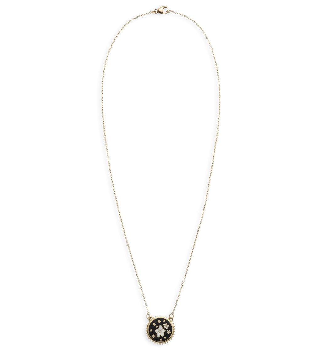 18K Yellow Gold Resilience : Petite Champleve Enamel Stationary Necklace – FoundRae