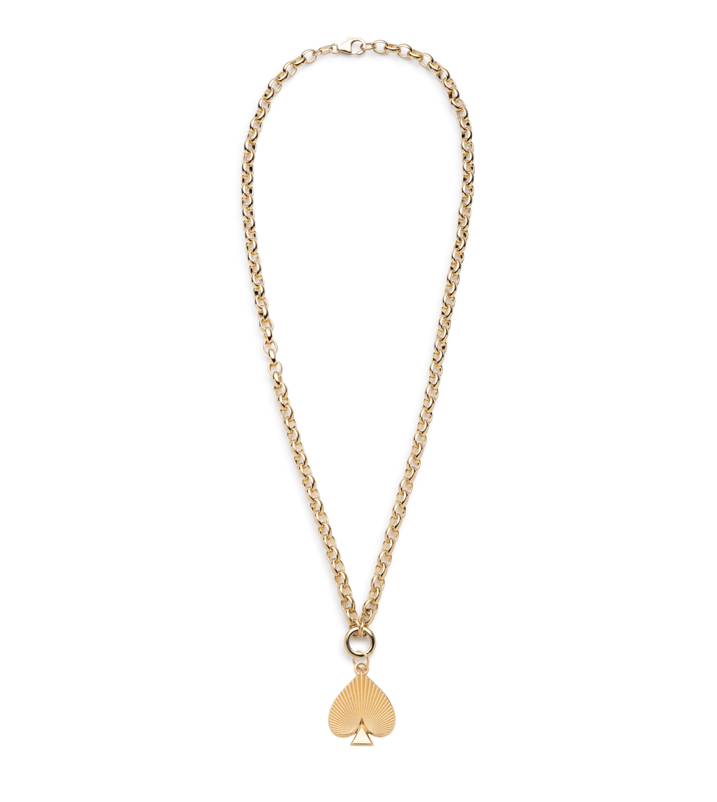 18K Yellow Gold Spade - Reverie : Heavy Belcher Open Chain Necklace – FoundRae