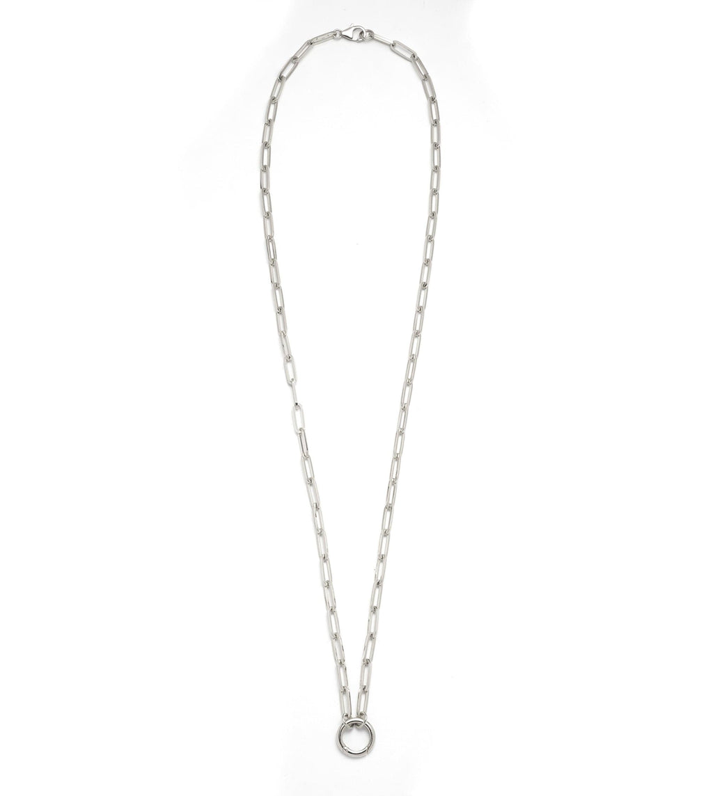 18K White Gold Classic Fob Open Clip Chain – FoundRae