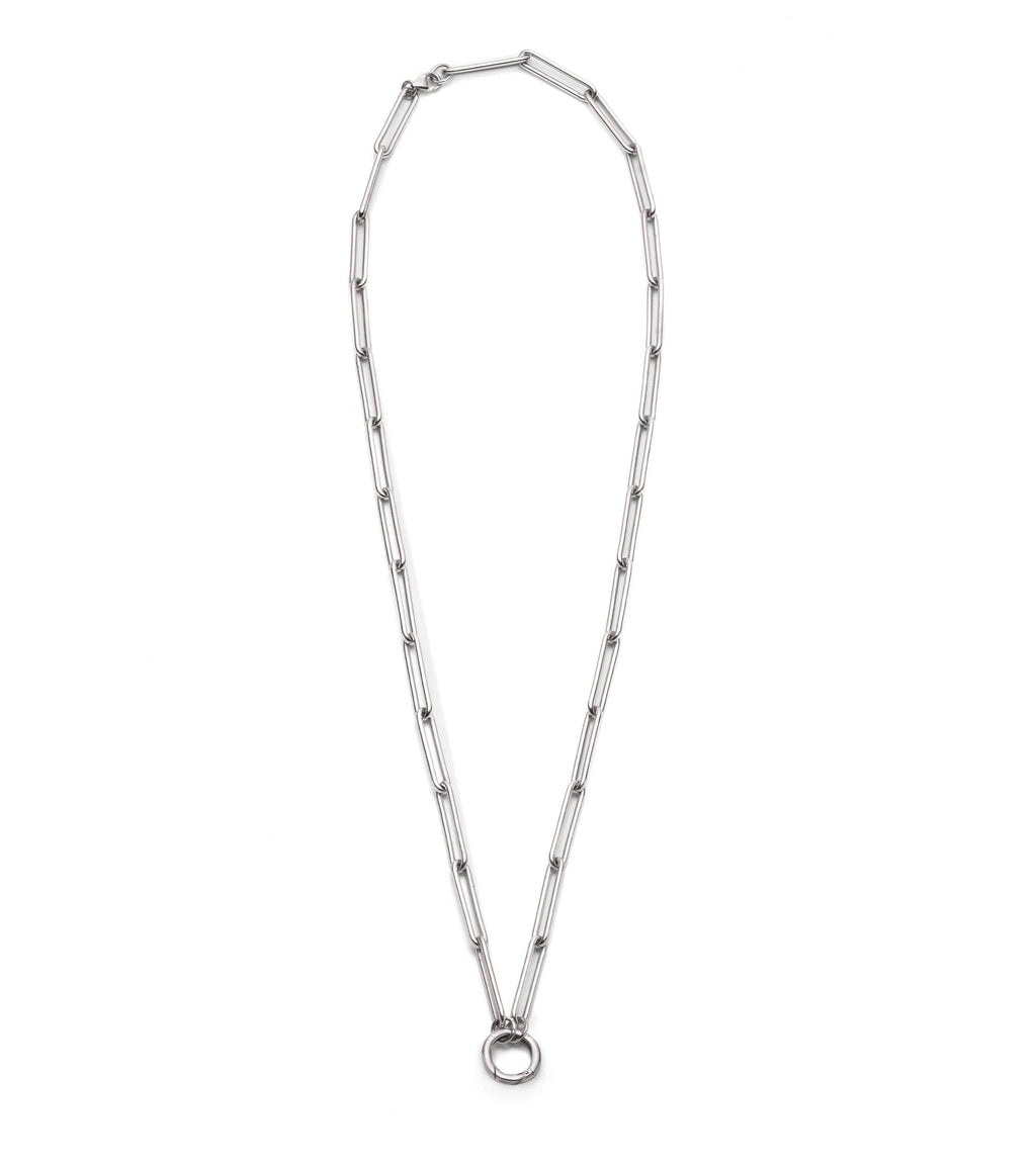 18K White Gold Extended Open Clip Chain – FoundRae