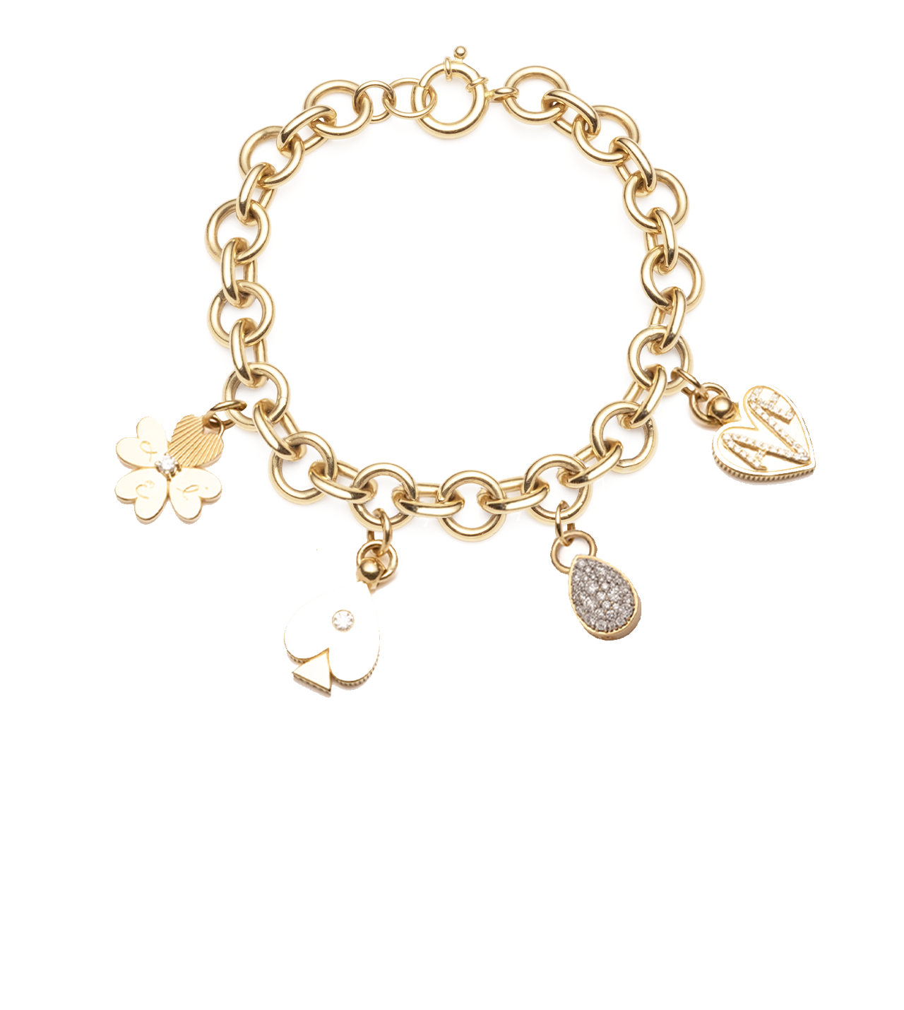 Louis Vuitton Gold Clover Flower Bracelet Signed Numbered 