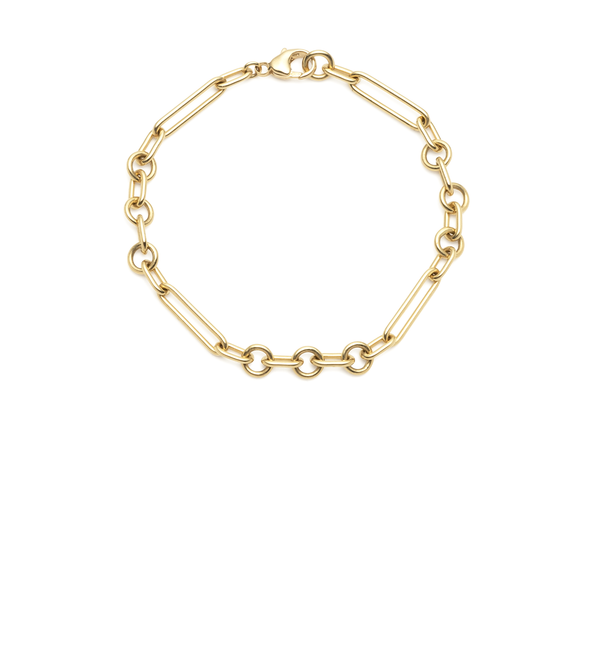 Achara Paperclip Links Chain Style Bracelet - Gold