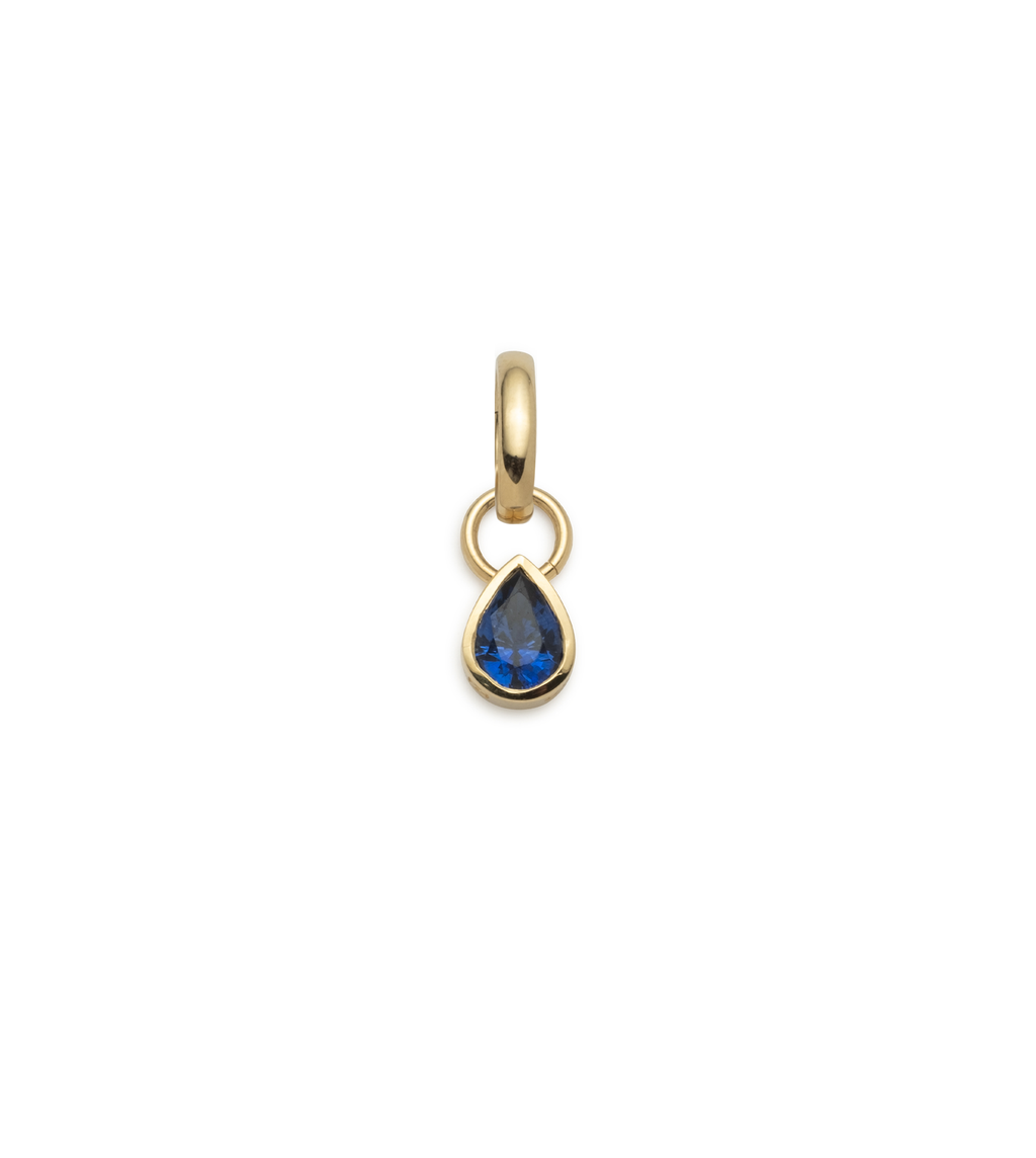 Forever & Always a Pair - Love : 0.8ct Gemstone Pear Pendant with Annex Link view 1