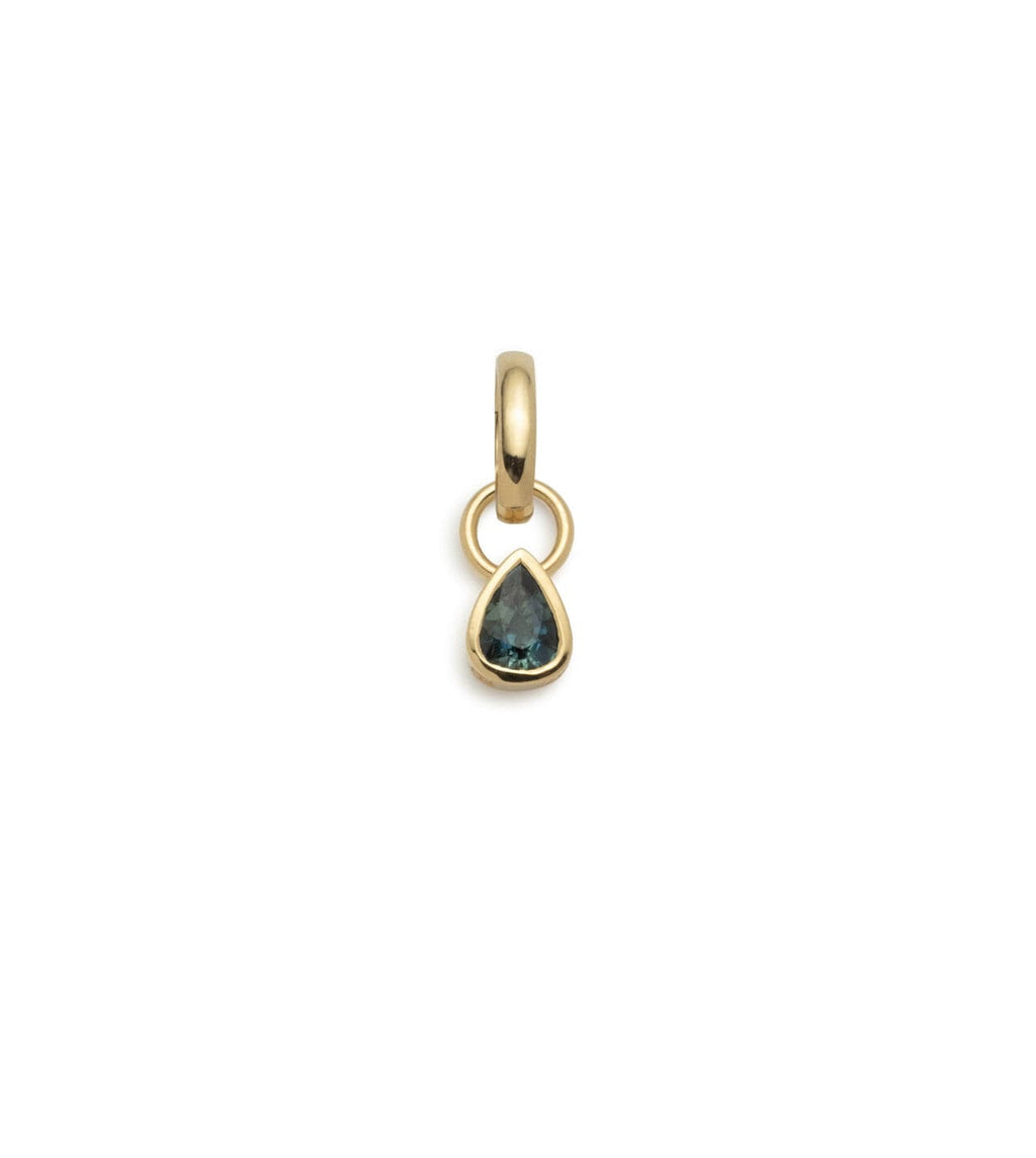 Forever & Always a Pair - Love : 0.45ct Gemstone Pear Pendant with Oval Push Gate view 1