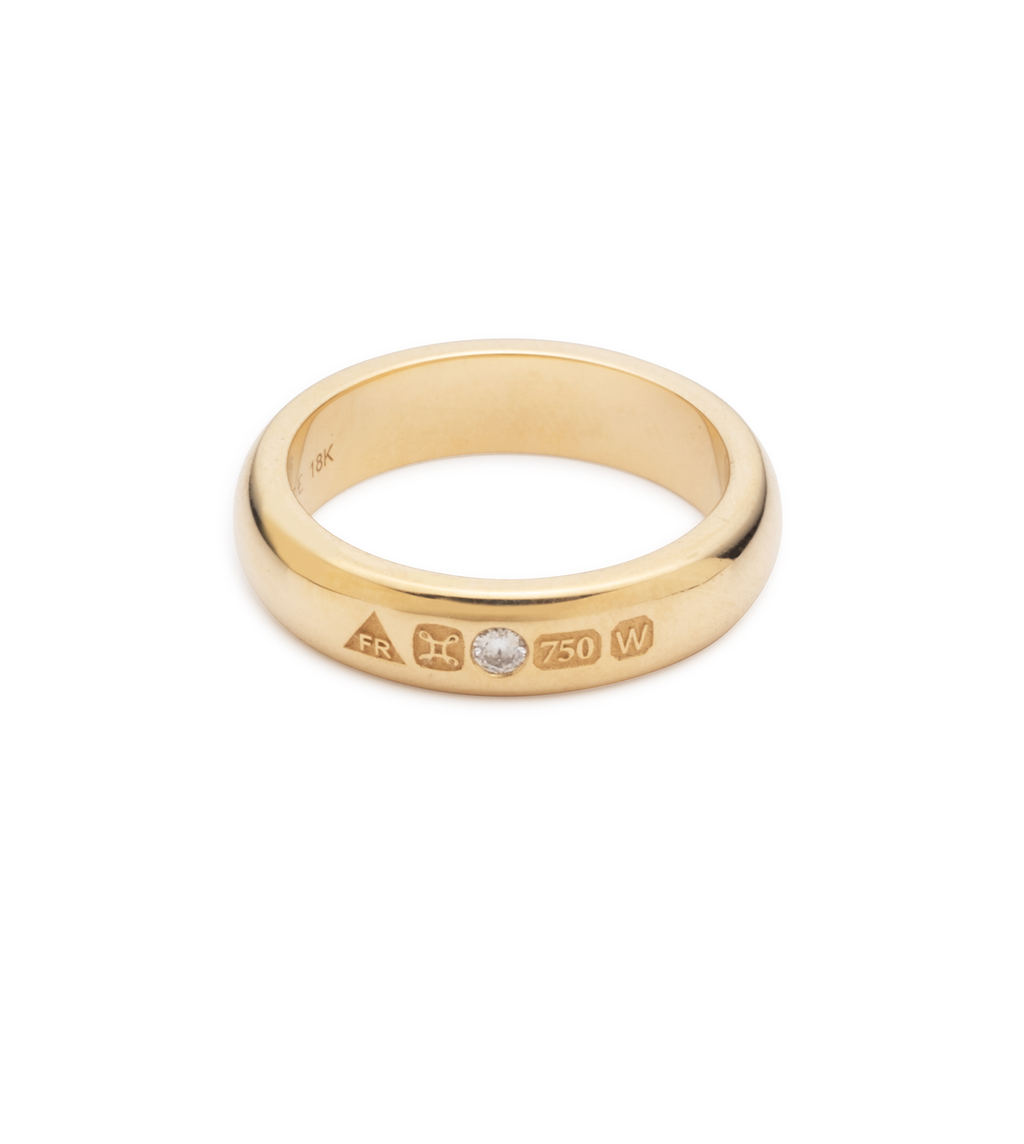 18K Yellow Gold Omne Bonum : Engravable Band – FoundRae