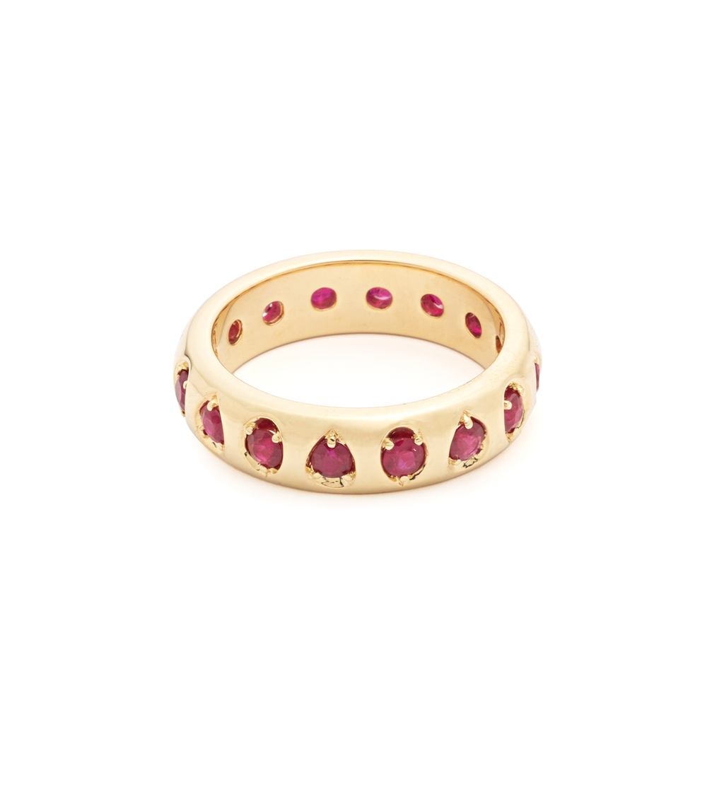 Forever & Always a Pair- Love : Ruby Gemstone Band view 1