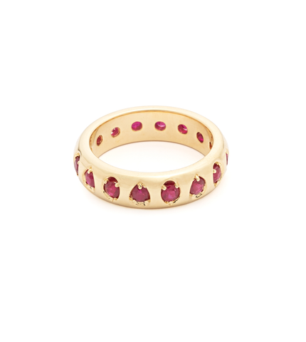 Forever & Always a Pair- Love : Ruby Gemstone Band