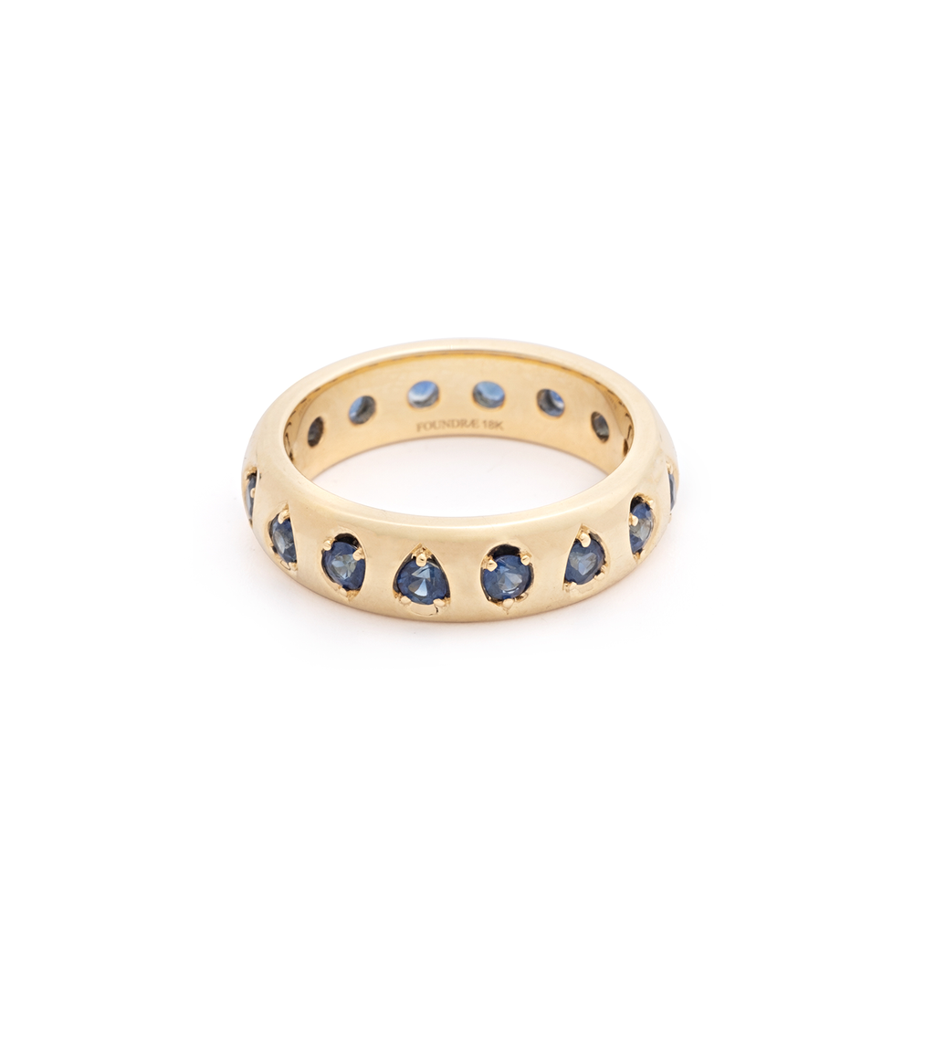 18K Yellow Gold Forever & Always a Pair- Love : Sapphire Gemstones Band – FoundRae