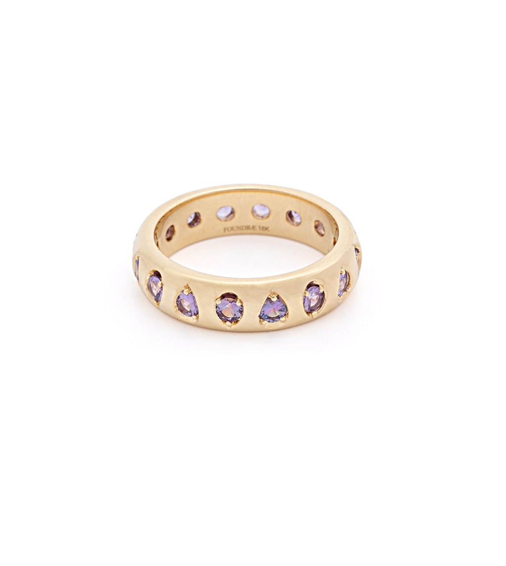 18K Yellow Gold Forever & Always a Pair- Love : Sapphire Gemstones Band – FoundRae