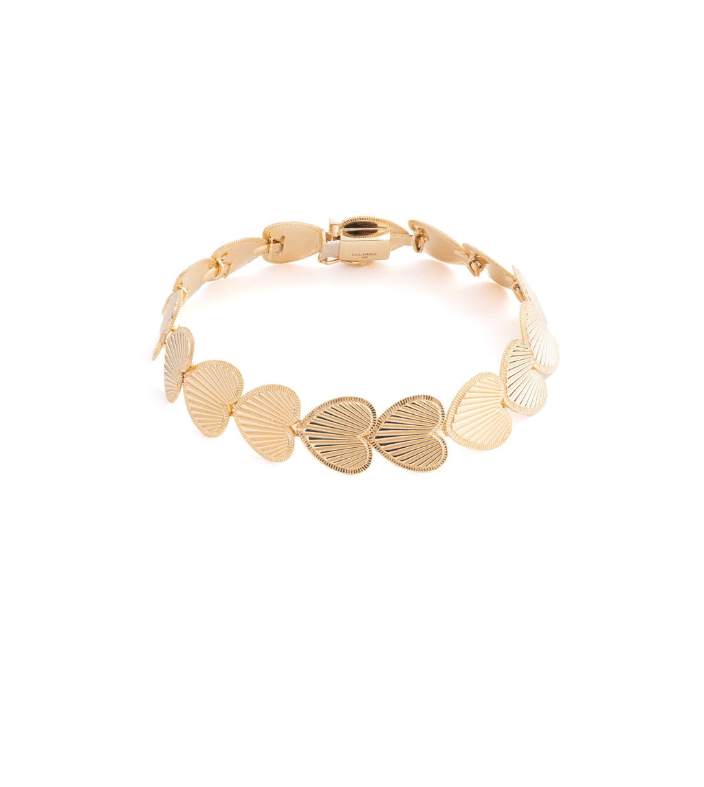 18K Yellow Gold True Love : Heart Token Bracelet – FoundRae