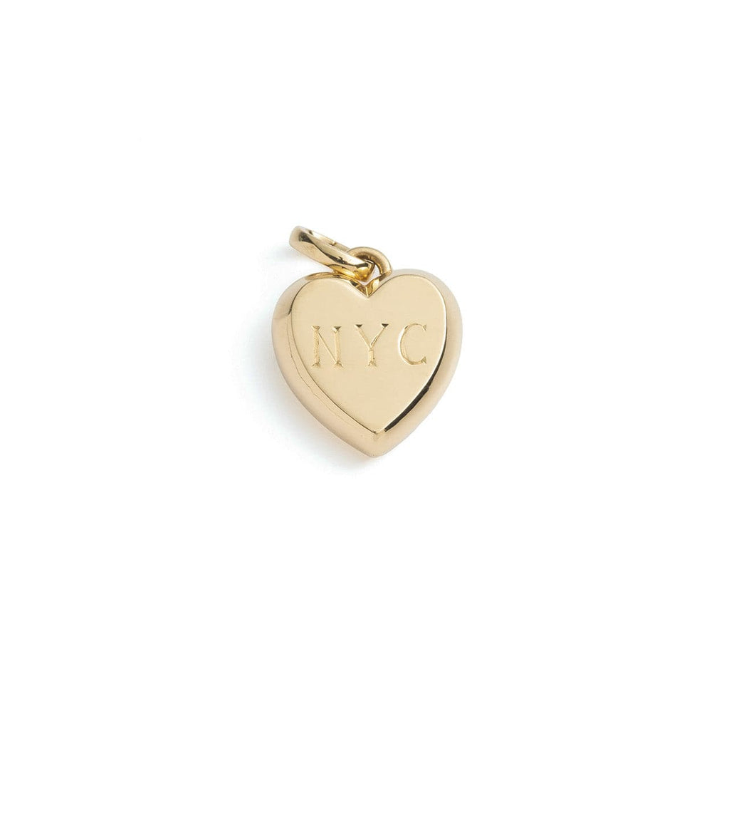 18K Yellow Gold Heart - True Love : Medium Ingot Medallion with Oval Pushgate – FoundRae