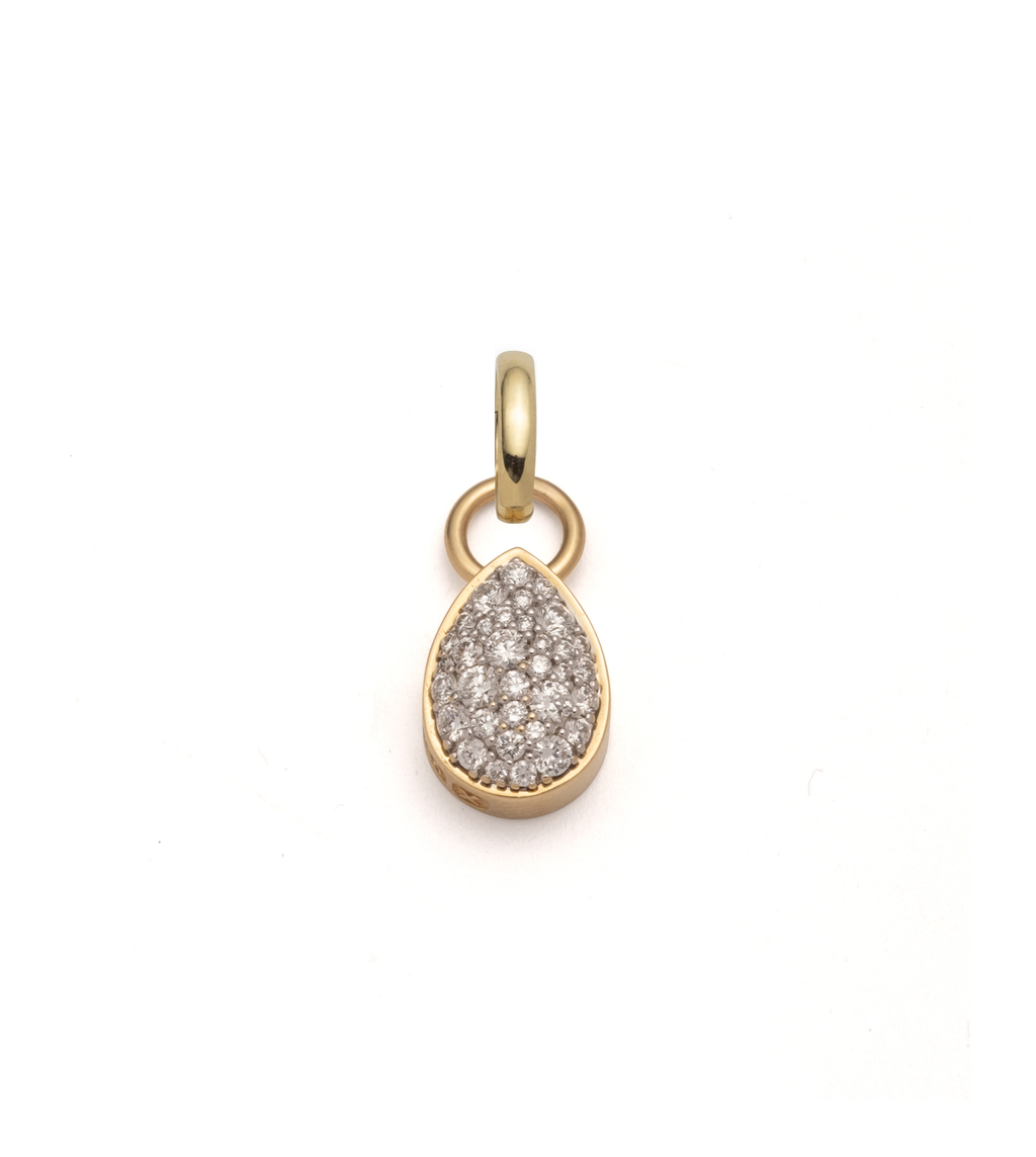 Pave Pear - Forever & Always a Pair : Small Medallion with Annex Link view 1