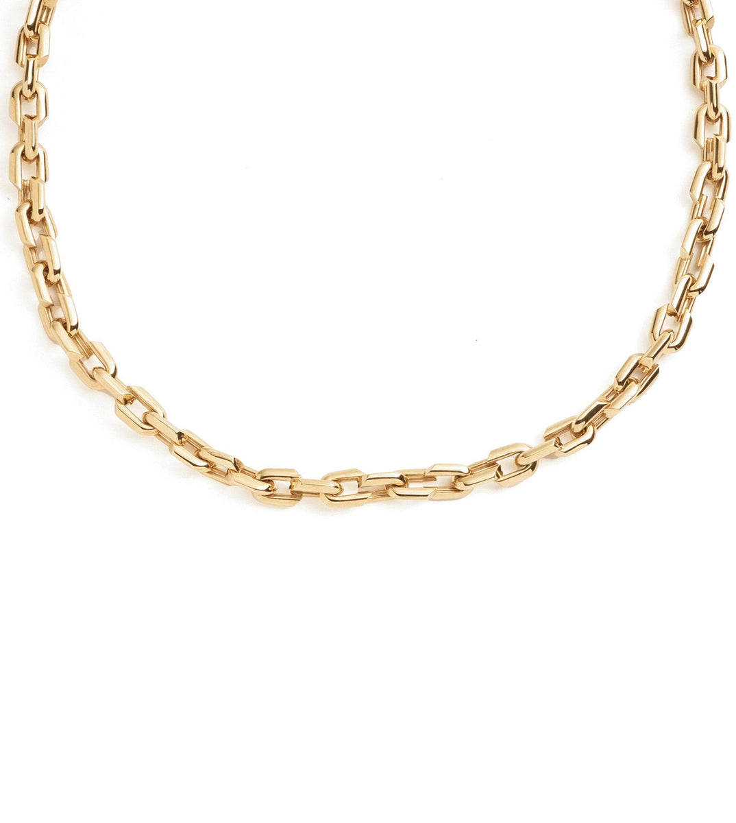 18K Yellow Gold Small Strong Hearts Love Link Chain Necklace – FoundRae