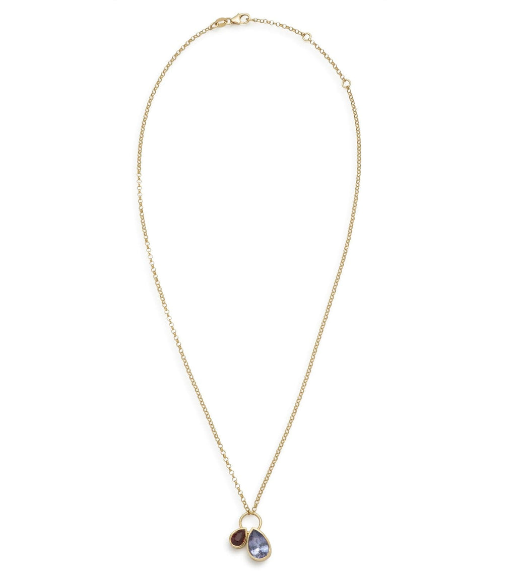 18K Yellow Gold Forever & Always a Pair : Lilac Sapphire and Ruby Stationary Chain – FoundRae