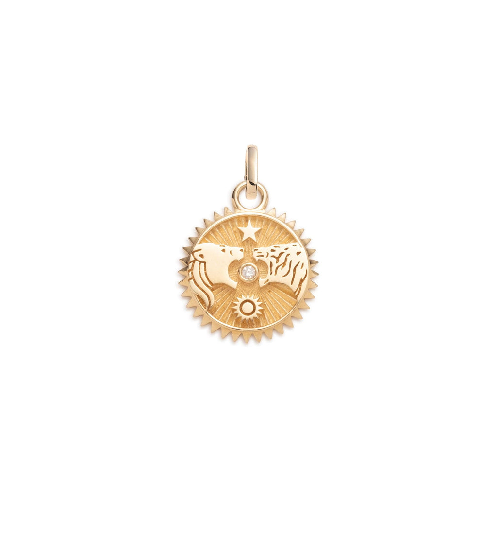 Solar + Lunar - Strength : Baby Medallion with Oval Pushgate view 1