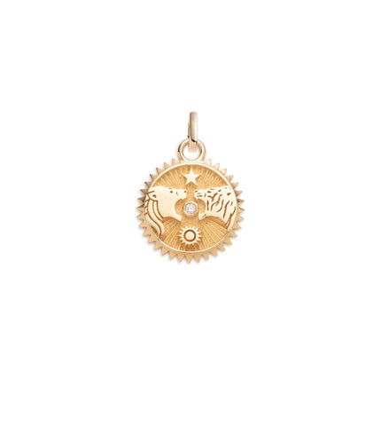 Solar + Lunar - Strength : Baby Medallion with Oval Pushgate