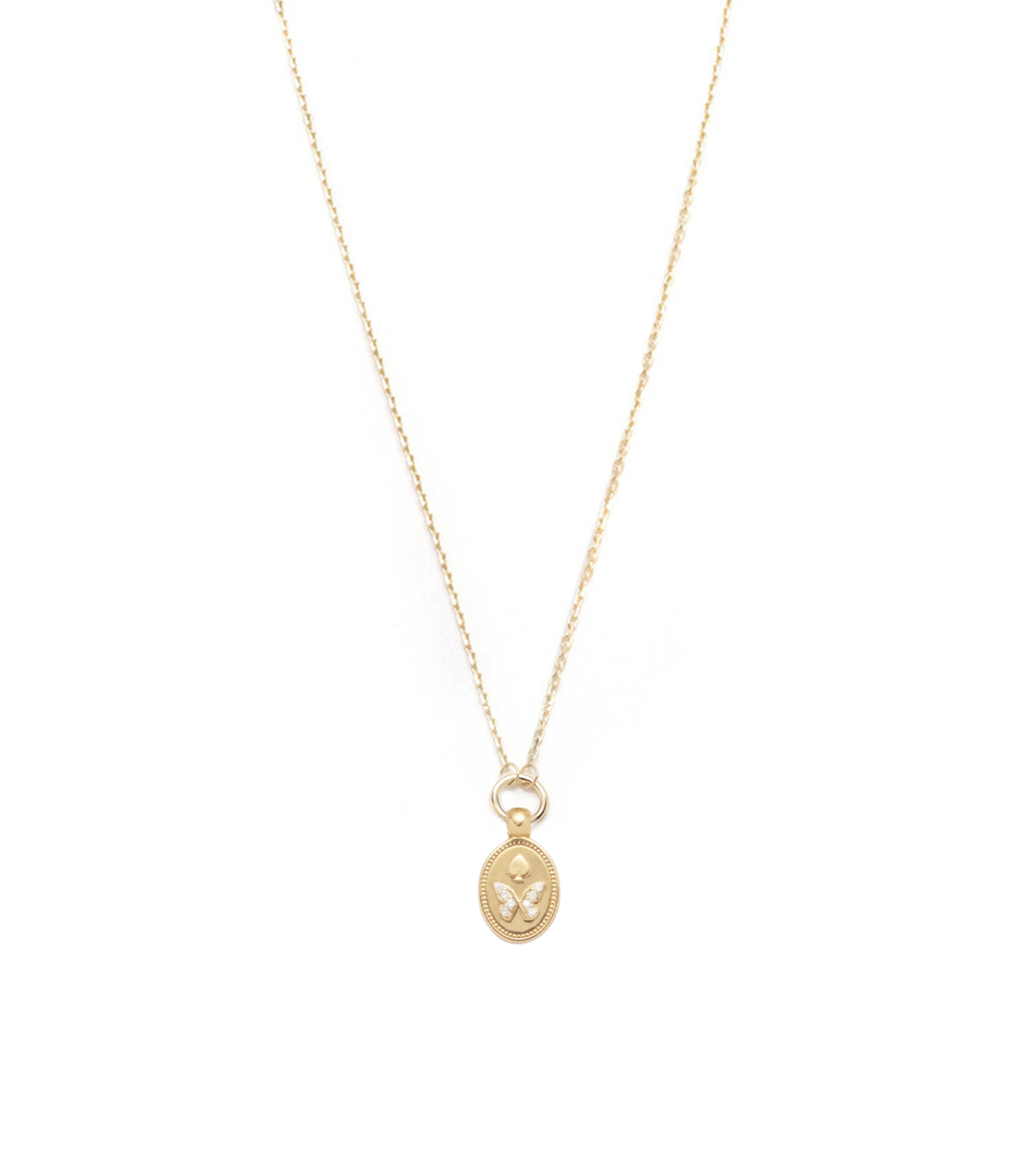 18K Yellow Gold Reverie : Miniature Crest Drop Necklace – FoundRae