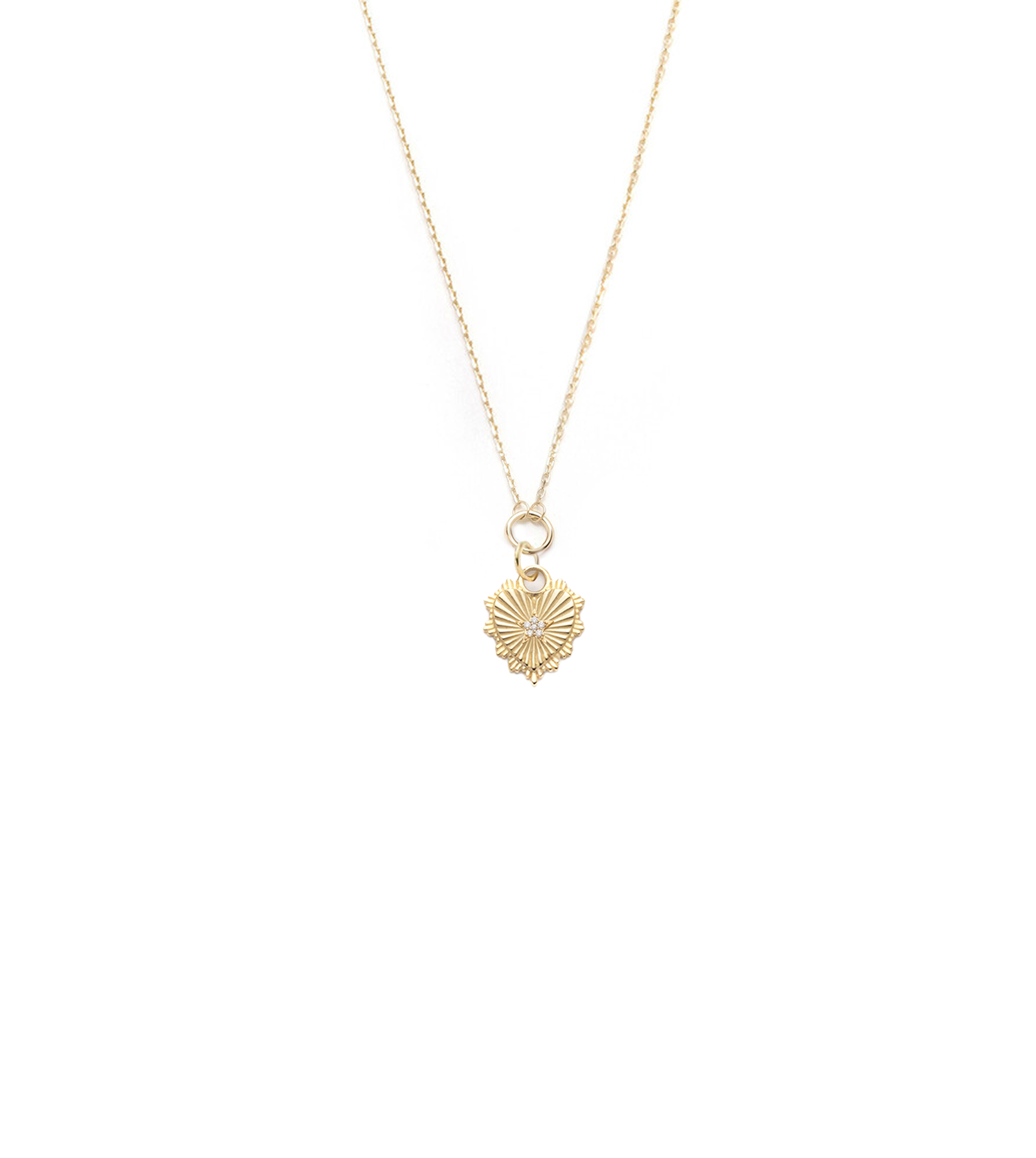 Miniature Heart Pave Symbol - Love: Drop Necklace