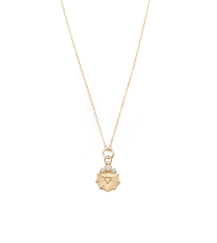 Water - Astrology :  Miniature Medallion Drop Necklace