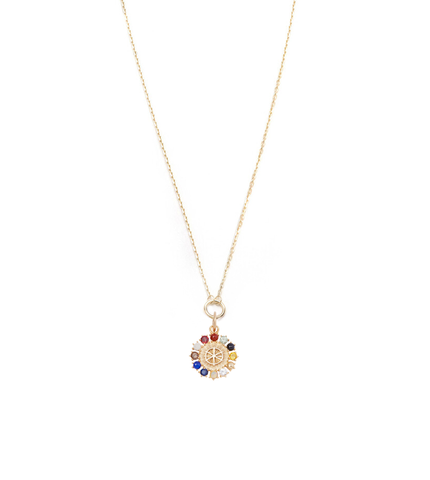 Inner Light - Astrology :  Miniature Medallion Drop Necklace