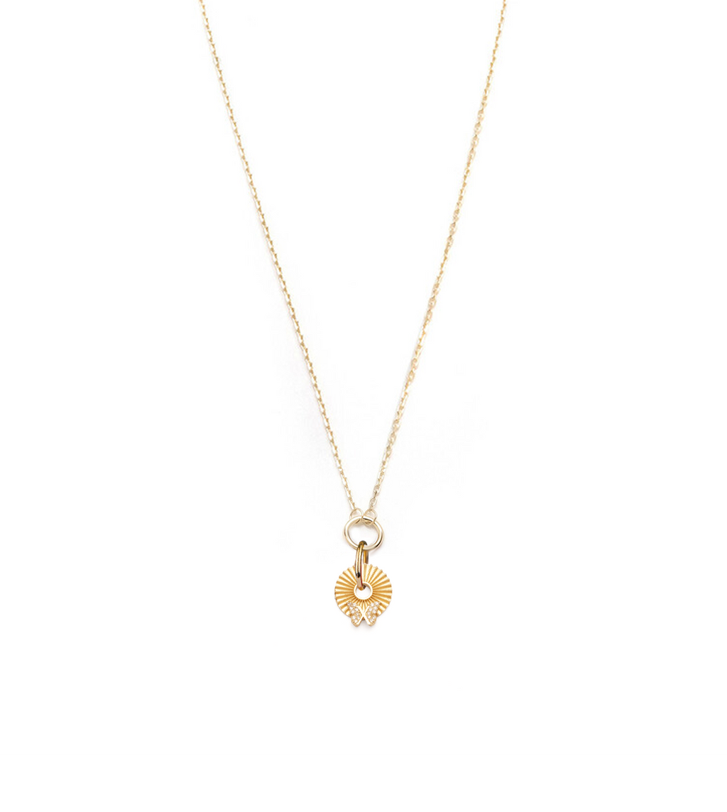 Butterfly - Reverie : Gold Symbol Disk Necklace view 1