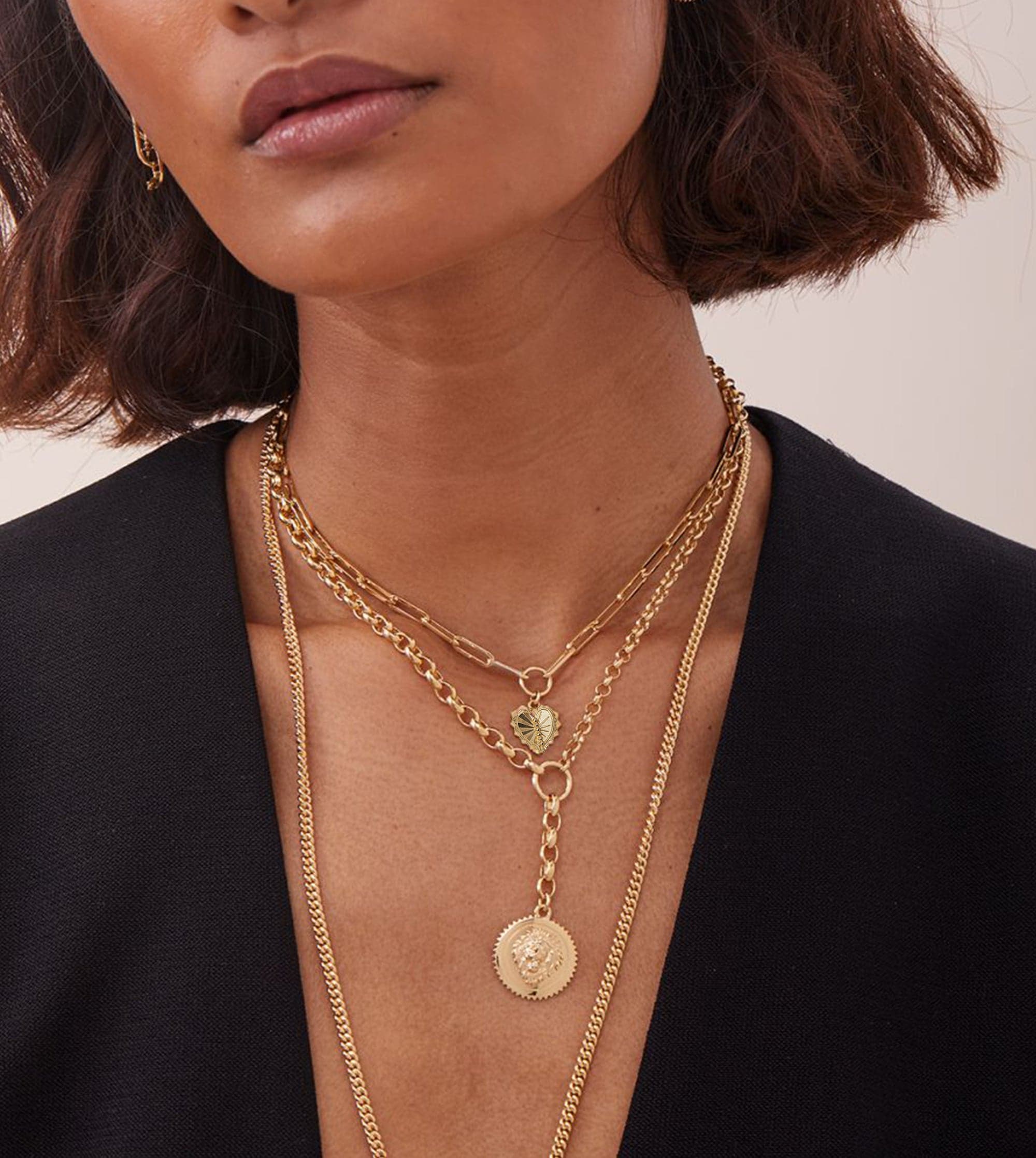 Love Token : Classic Fob Chain Choker Necklace