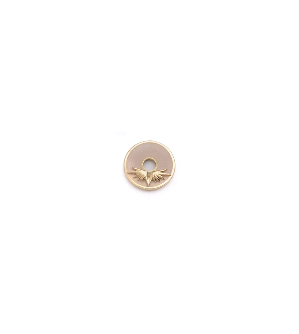 18K Yellow Gold Blush Wings - Vivacity : Champleve Symbol Disk – FoundRae