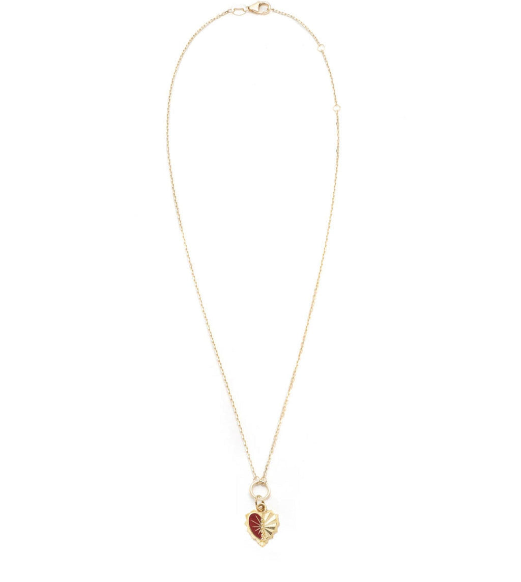 18K Yellow Gold Reflection Heart - Love : Token Drop Necklace – FoundRae