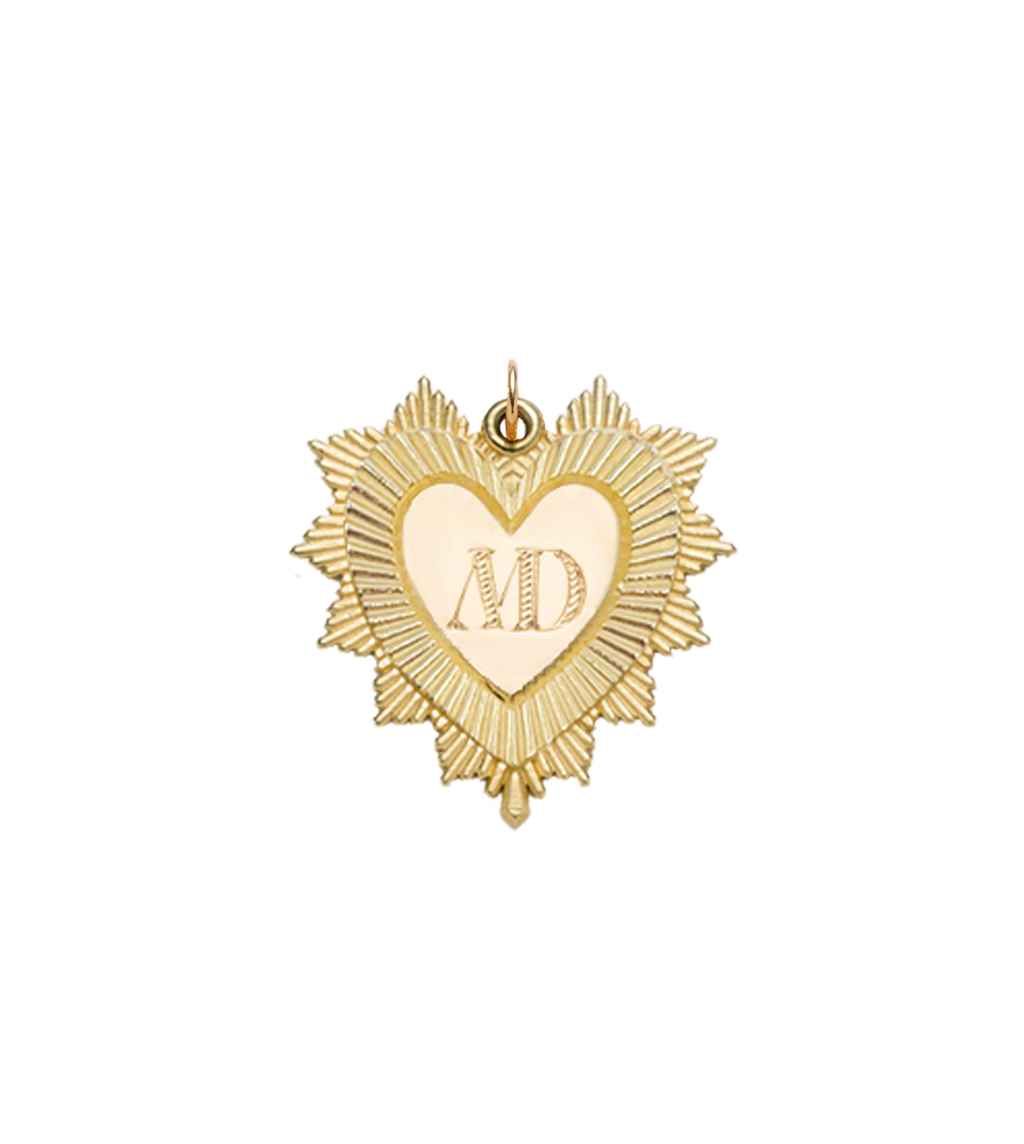 Radiating Engravable Heart : Medium Medallion – FoundRae