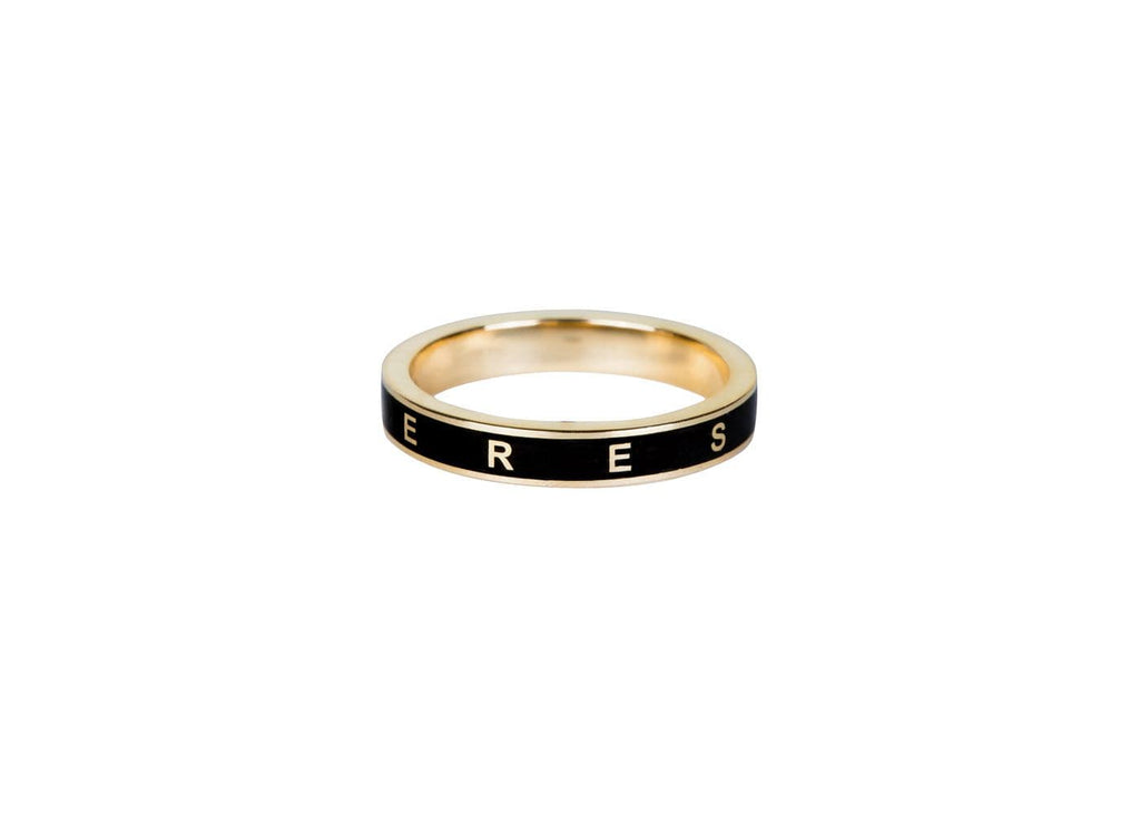 18K Yellow Gold Resilience : Thin Champleve Enamel Band – FoundRae