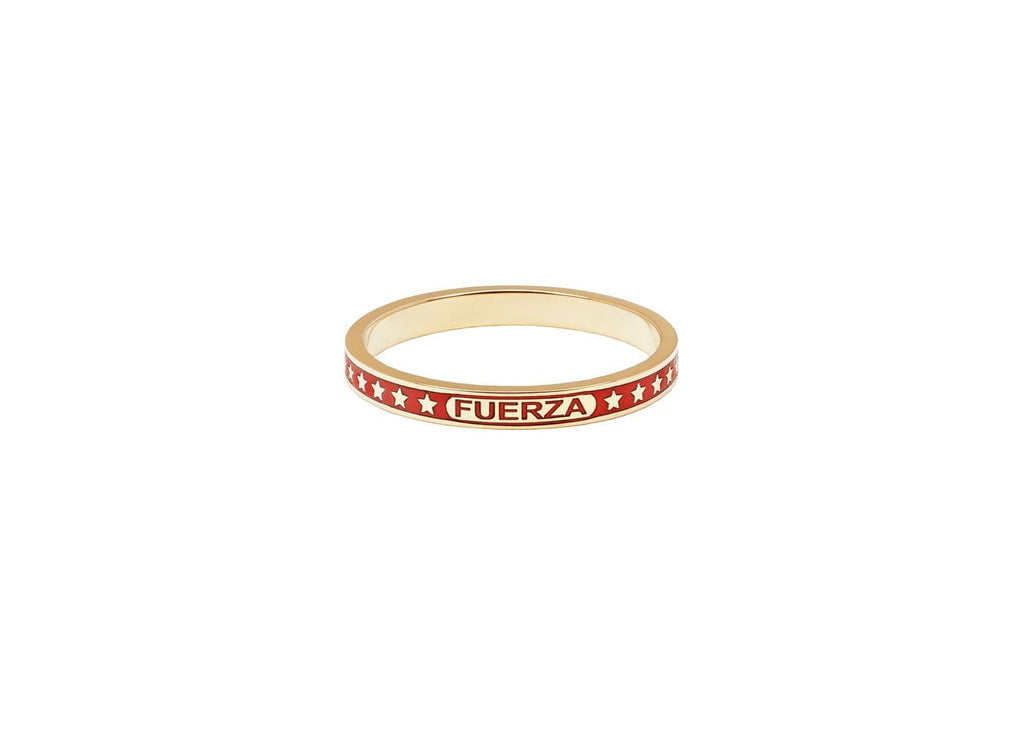 18K Yellow Gold Strength : Thin Champleve Enamel Band – FoundRae