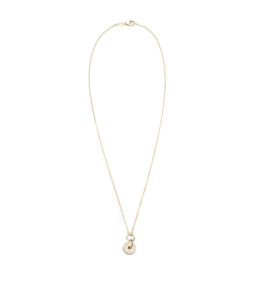 18K Yellow Gold True Love Knot : Symbol Champleve Enamel Disk Drop Necklace – FoundRae