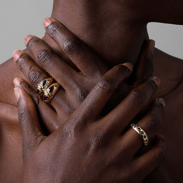 Forever & Always a Pair- Love : Sapphire Gemstones Band