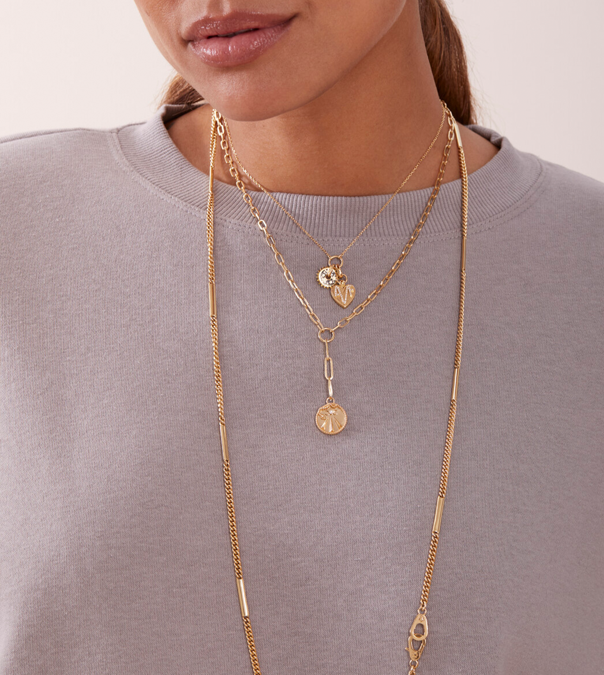 Mind Body Soul : Refined Clip Extension Chain Necklace
